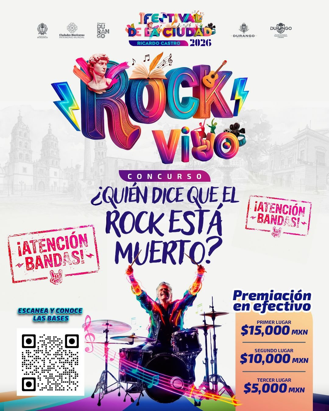 Atención Bandas de Durango, invitan al concurso de Rock, en el Festival ...